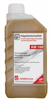 KM 100 (1 Liter) Hochleistungs Sägekettenöl 1 Liter Kanister Kettenöl